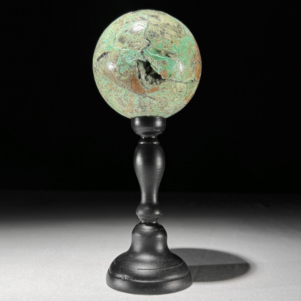 Senza prezzo di riserva - Splendido set di 3 Smithsonite verdi Sfere su supporti personalizzati- 1800 g - (3) #3.2