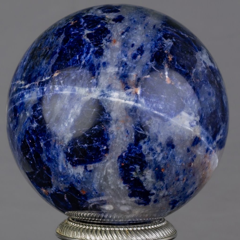 方钠石 优质方钠石王蓝色球体 - 高度: 10.8 cm - 宽度: 10.8 cm- 1650 g #2.1
