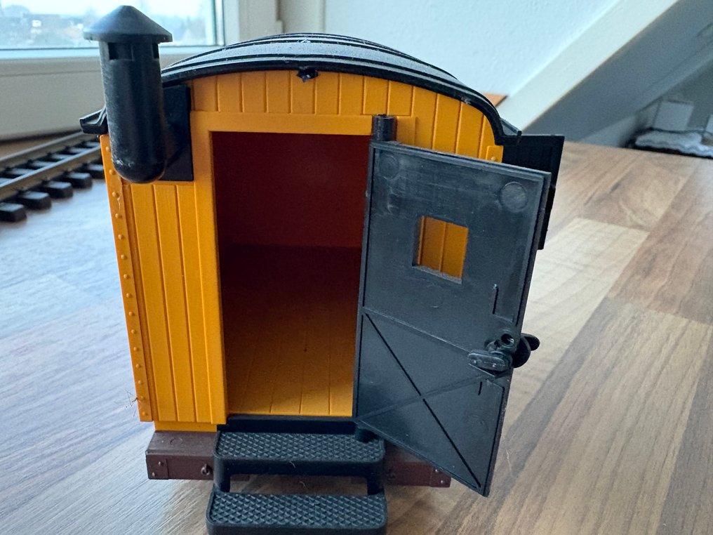 LGB G - 火车车厢模型 (3) - 货车配备有机车车体和施工工棚 #4.3