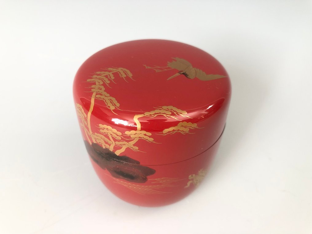 Nakamura Sōetsu - Nakamura Sōetsu - Κουτί τσαγιού (4) - Νατσουμέ - Βερνικωμένο, Ξύλο - ντατσούμε τσαγιέρες #3.2