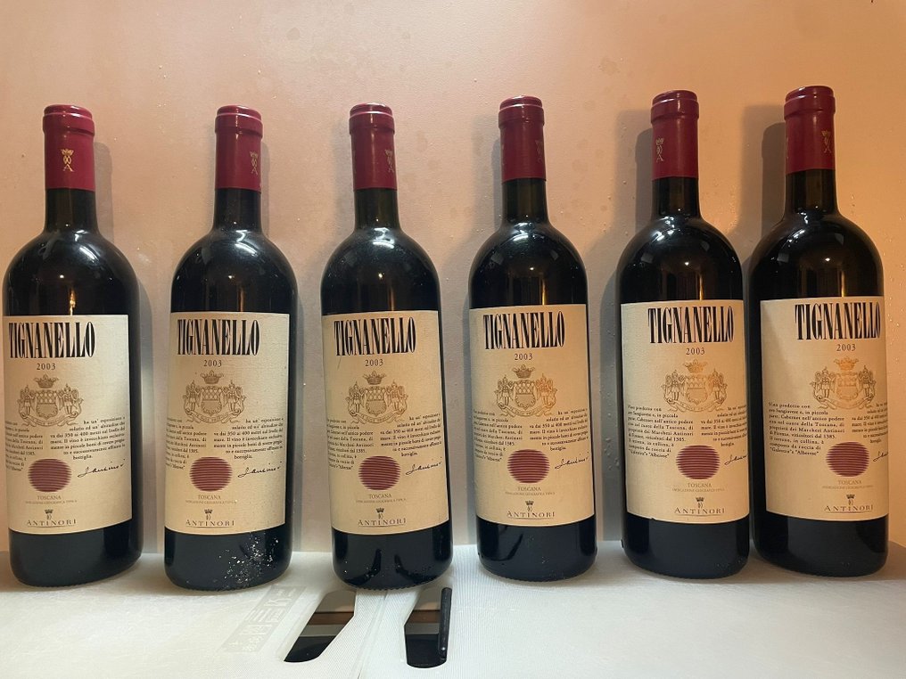 2003 Antinori, Tignanello - Toscana IGT - 6 Flaskor (0,75L) #4.3