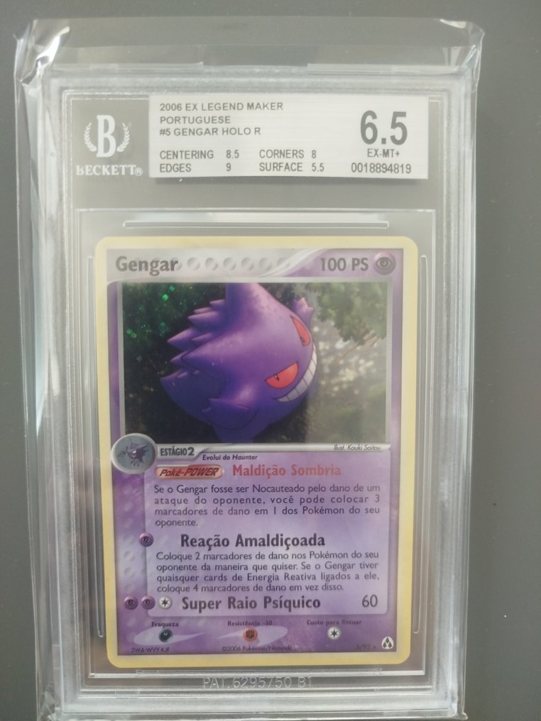 Pokémon - 1 Graded card - Ectoplasma 5 Foil - Beckett 6.5 - EX - EX Legend Maker #2.1