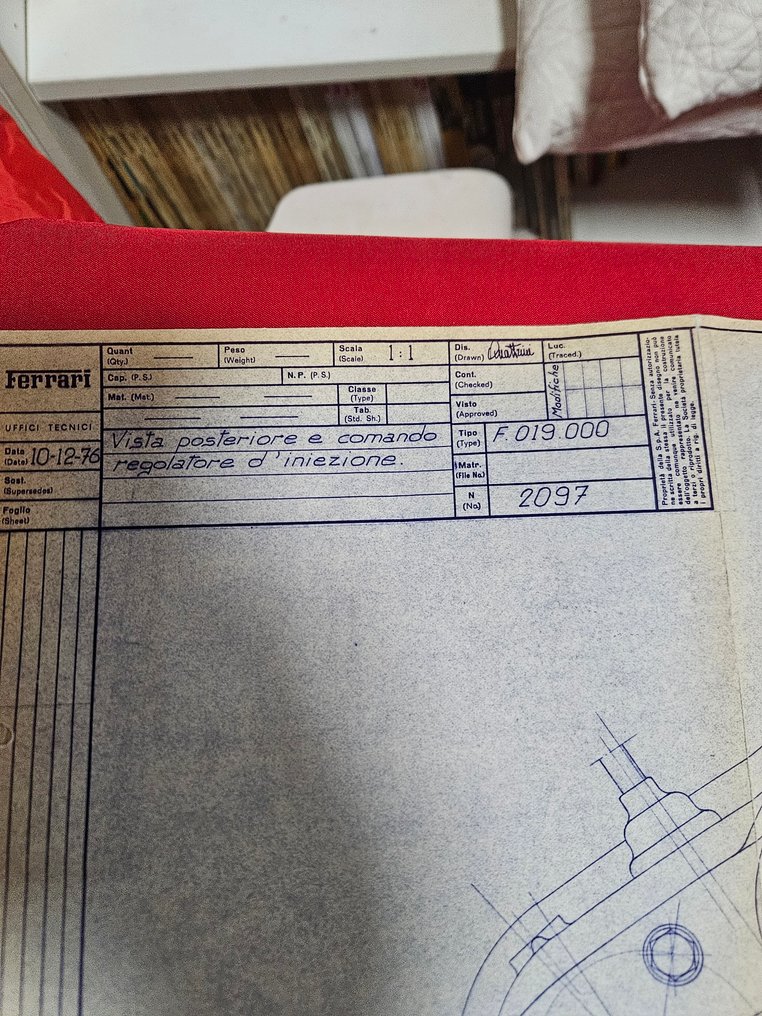 Ferrari - 312 T2 - 1976 - Engine drawing blueprint #1.0