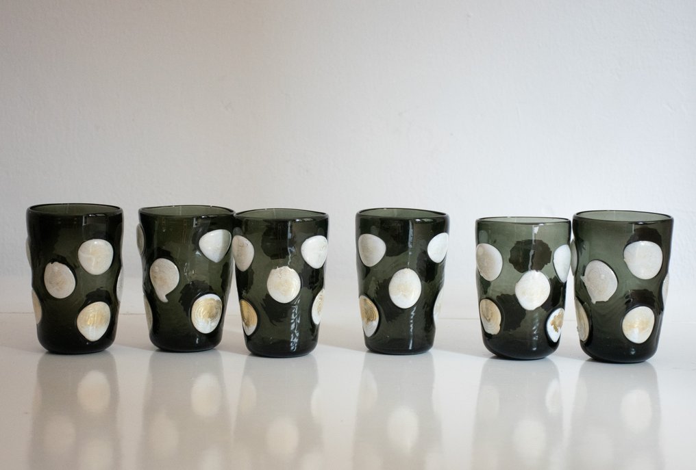 Ribes Atelier - Mariana Iskra - Υπηρεσία ποτού (6) - ΔΩΡΕΑΝ ΑΠΟΣΤΟΛΗ ΖΩΝΗ € - Γυαλί Murano - φτιαγμένο από έναν άνδρα στη Βενετία #2.1