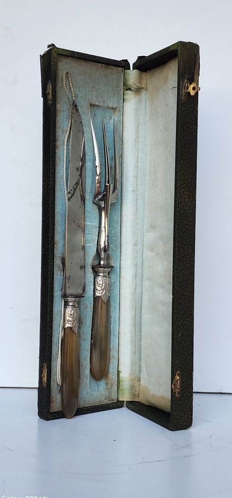 Bordkniv-sett - Sølv, Stål, Rav #1.0