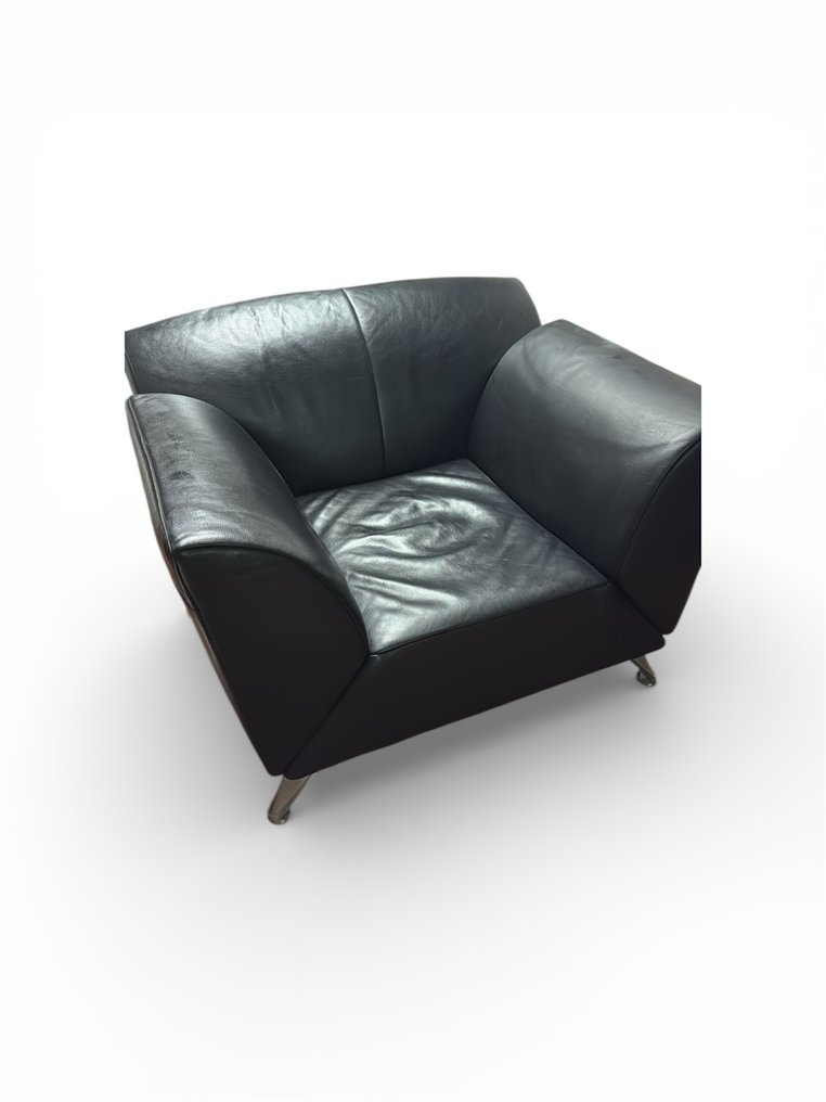 Jori - Σετ σαλόνι (2) - JR-8100 - Δέρμα, Μέταλλο, Ξύλο - Jori δερμάτινος καναπές και πολυθρόνα. #2.1