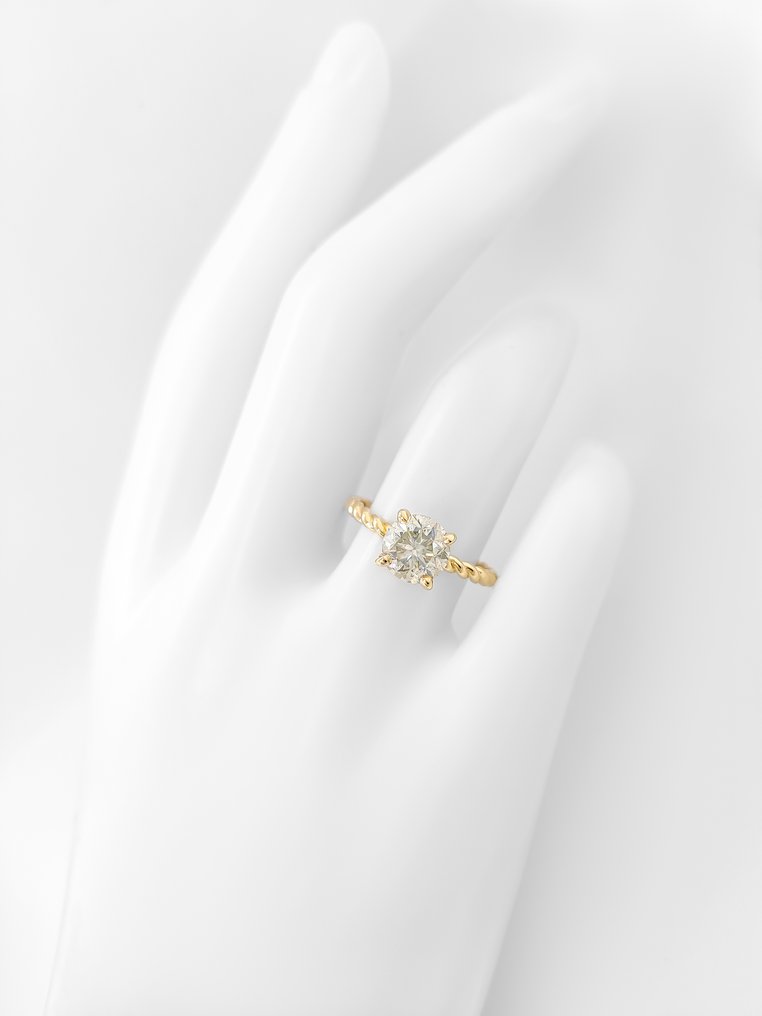 χωρίς τιμή ασφαλείας - Δαχτυλίδι - 14 καράτια Κίτρινο χρυσό -  1.53ct. tw. Διαμάντι (Φυσικού χρώματος) - Πιστοποιητικό IGI #4.3