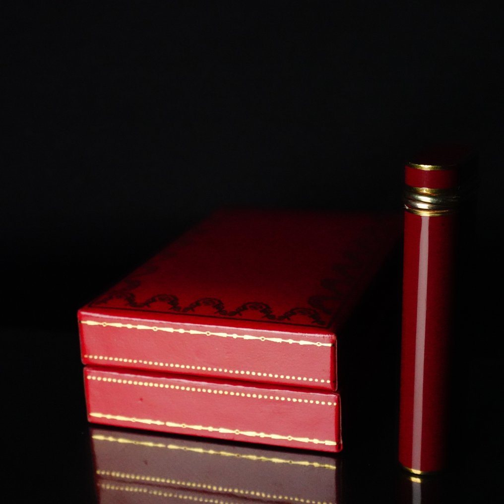 Cartier - 3 anneaux Pattern Vintage Gas Lighter - 打火机 - 镀金, 漆红 #2.1