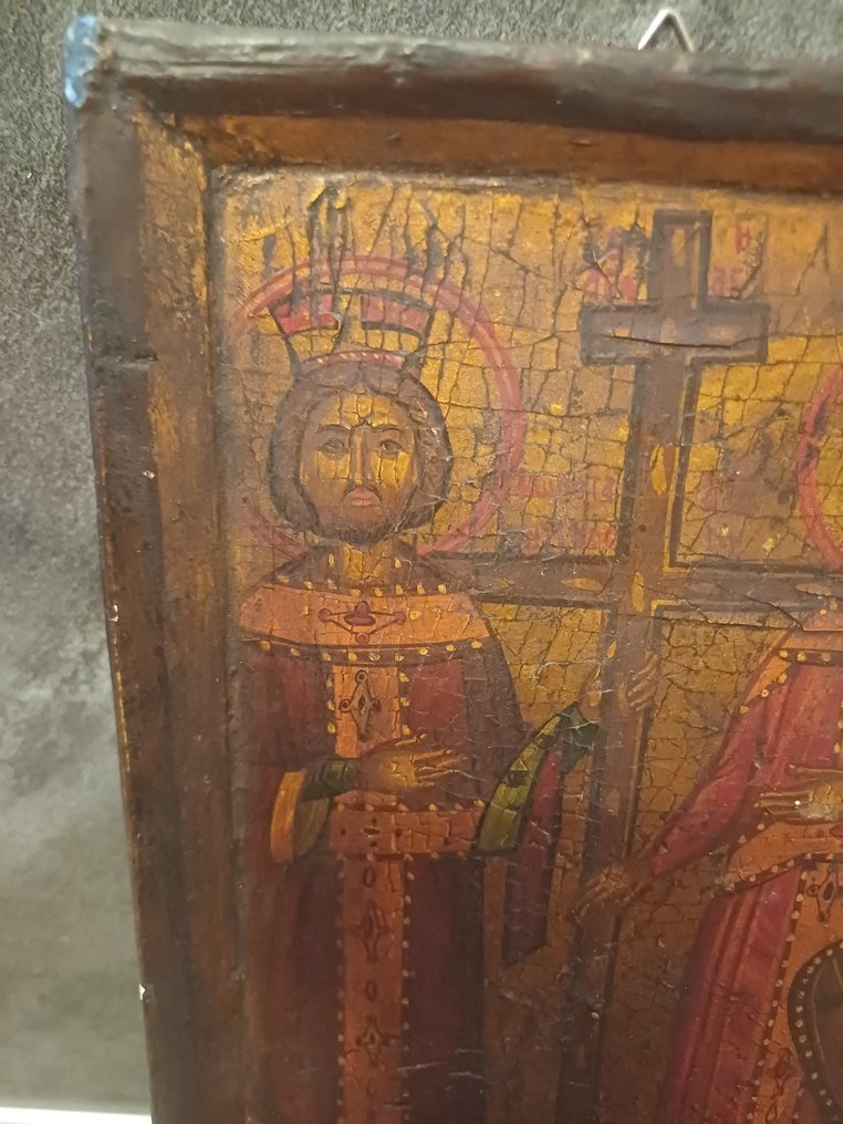 Εικόνα - Κωνσταντίνος και Έλενα - Ξύλο - Χειροποίητα ζωγραφισμένο - 15 x 26 εκ. #4.3