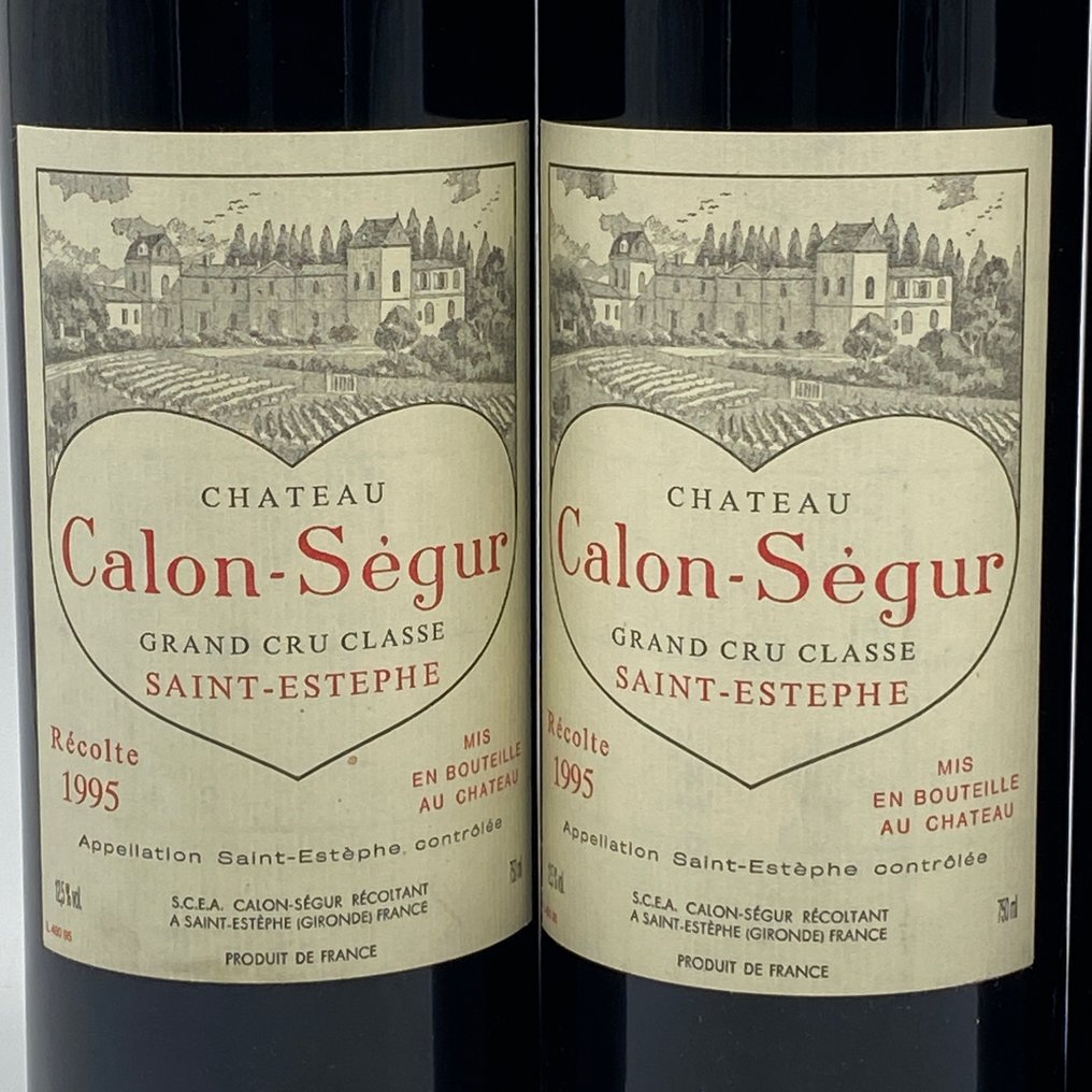 1995 Chateau Calon-Ségur - Saint-Estèphe Grand Cru Classé - 3 Pullot (0.7 L) #1.0