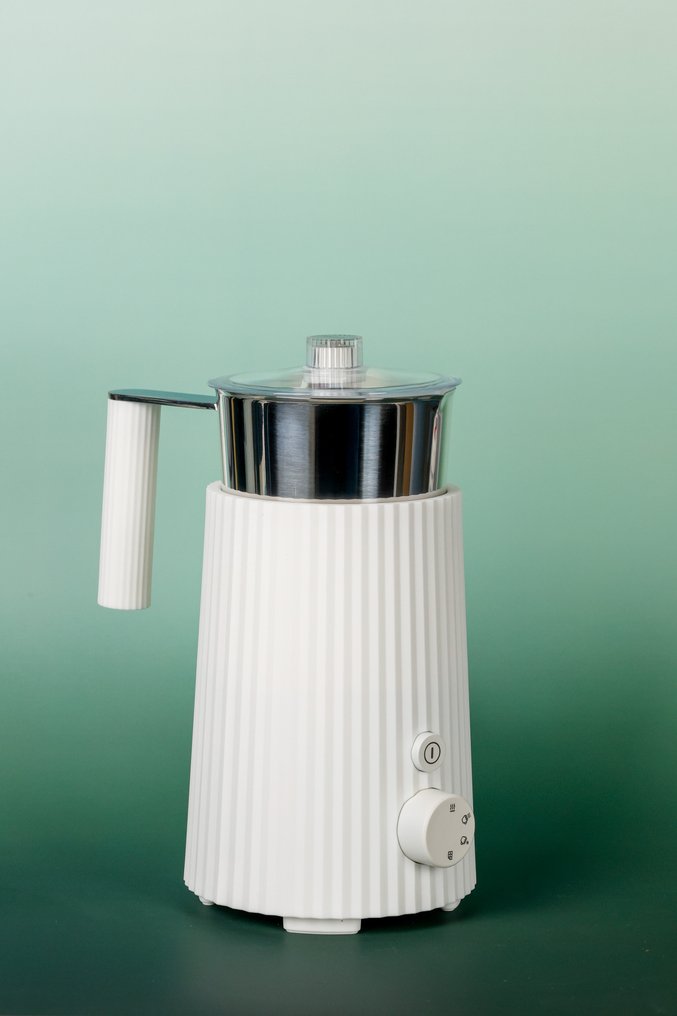 Alessi - Michele De Lucchi - Κανάτα γάλακτος - Plissé - White - Θερμοπλαστικό ρητίνη, ανοξείδωτο ατσάλι #1.0