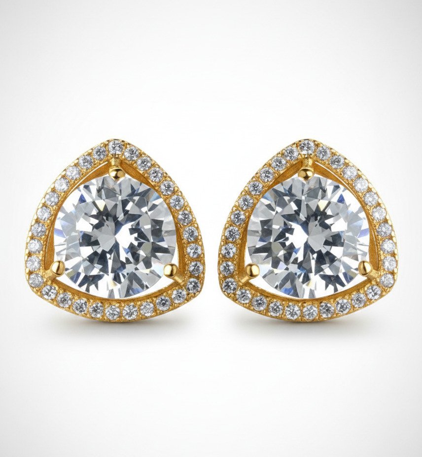 Σκουλαρίκια - 14 καράτια Κίτρινο χρυσό -  3.70ct. tw. Διαμάντι (Εργαστηριακής καλλιέργειας) - Διαμάντι #4.3