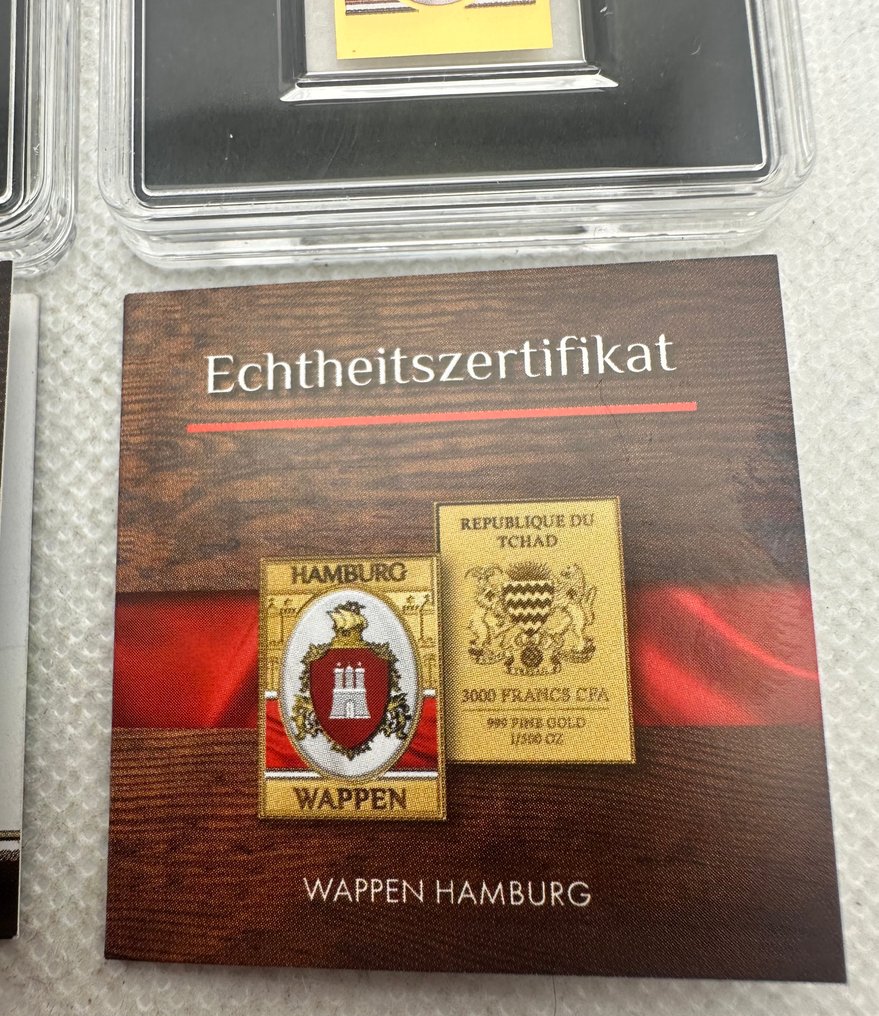 Τσαντ. 3000 Francs Alemania, oro  1/500 Oz (.999)  (χωρίς τιμή ασφαλείας) #4.3