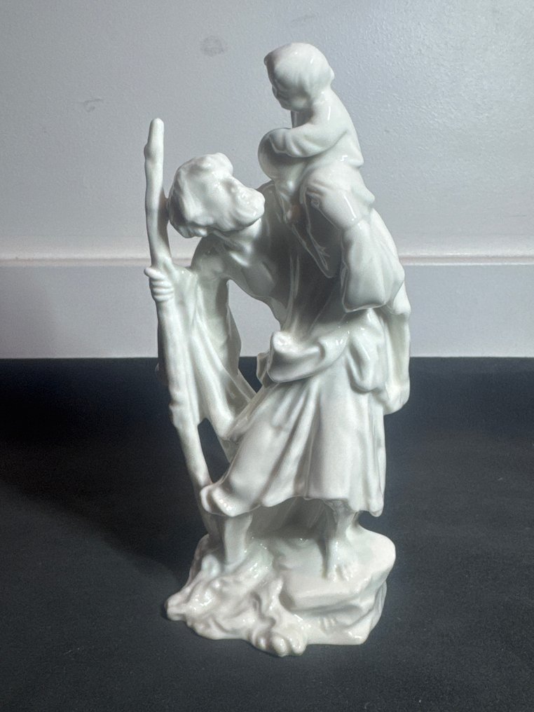 Nymphemburg - Αγαλματίδιο - Saint Christophe portant l'Enfant - Πορσελάνη #1.0