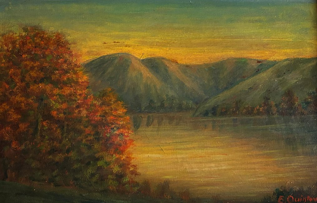 Ettore Quintavalla (1903-?) - Lago autunnale #1.0