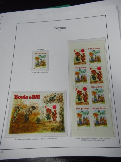 Γαλλία 2002 - Σημαντικό πρόσωπο, συλλογή γραμματοσήμων και μπλοκ σε φύλλα Yvert et Tellier. #3.2