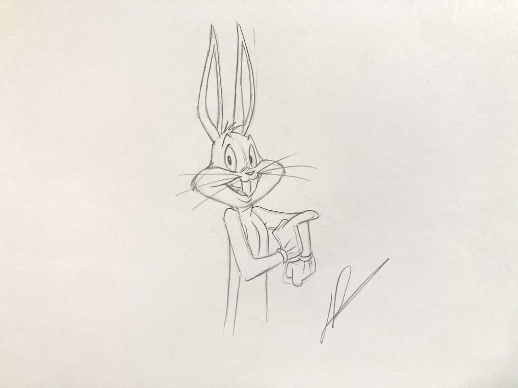 Bugs Bunny 原始动画绘图签名 - Warner Bros. (c. 1990s) #2.1