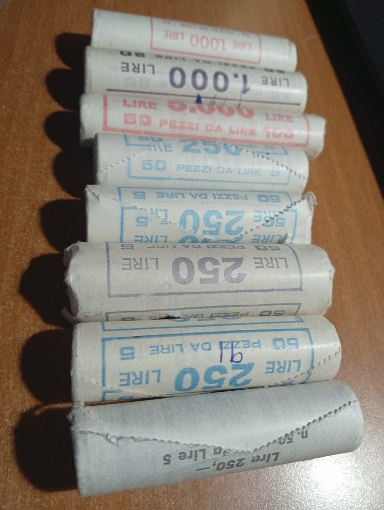 Itália, República Lotto 7 rotolini - anni vari  (Sem preço de reserva) #1.0