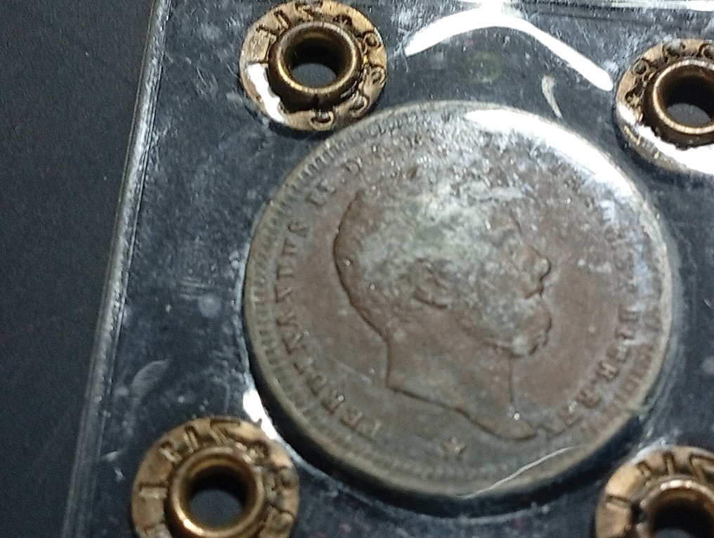 Italia, kongedømmet De to Sicilier Ferdinando II di Borbone. 2 Tornesi 1842  (Ingen reservasjonspris) #2.1