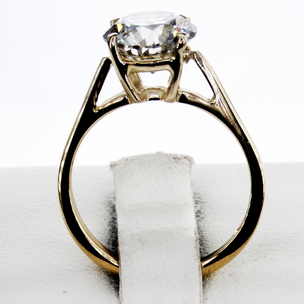 Zonder minimumprijs - Verlovingsring - 14 karaat Geel goud -  2.03ct. tw. Diamant (Natuurlijk) #1.0