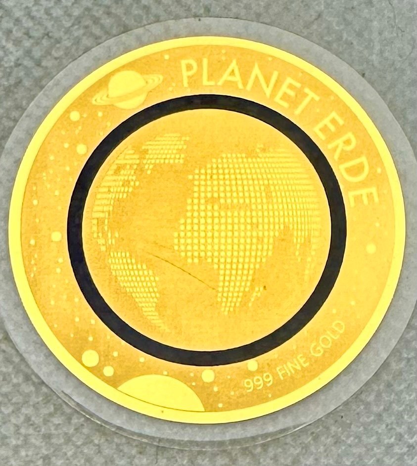 Chade. 5000 Francs Planet Erde , oro  1/200 Oz (.999)  (Sem preço de reserva) #1.0