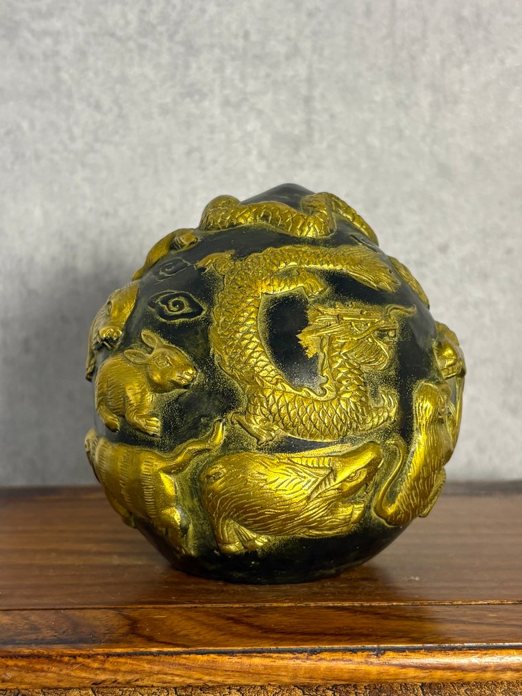 Pêssego da sorte e cabaça. - Bronze - China - Final do século XX #3.2