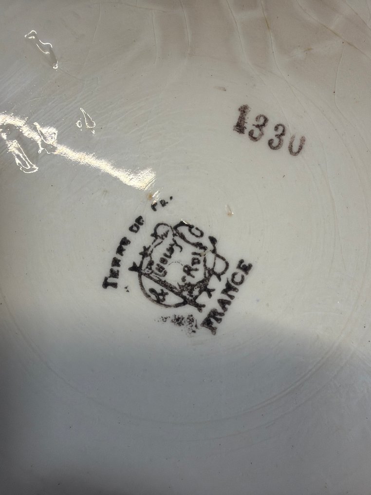 Choisy-Le-Roi - Σουπιέρα - Modele- " Fleurs", Exclusive Table Service - Terracotta, Terre de Fer - Art Deco, Τέχνη του τραπεζιού #4.3