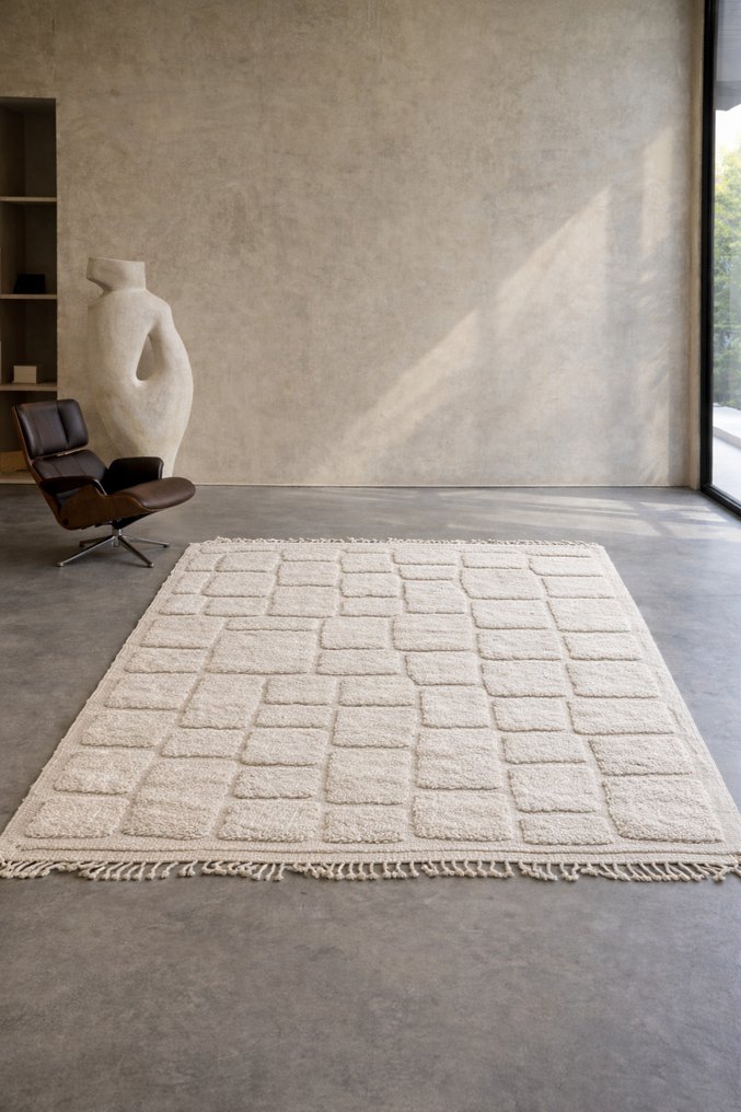 Νέο Μαροκινό χαλί Mrirt Berber σε φυσική μαλλί – 200 × 300 εκ. - Χαλί - 300 cm - 200 cm - Χειροποίητο χαλί από μαλλί #1.0