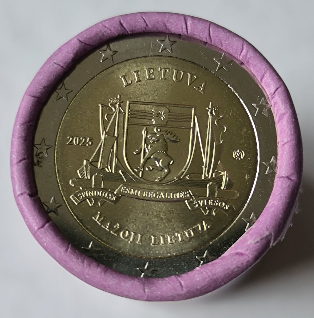 Litouwen. 2 Euro 2025 "Lithuanian Ethnographic Regions" (25 coins) in roll  (Zonder minimumprijs) #1.0