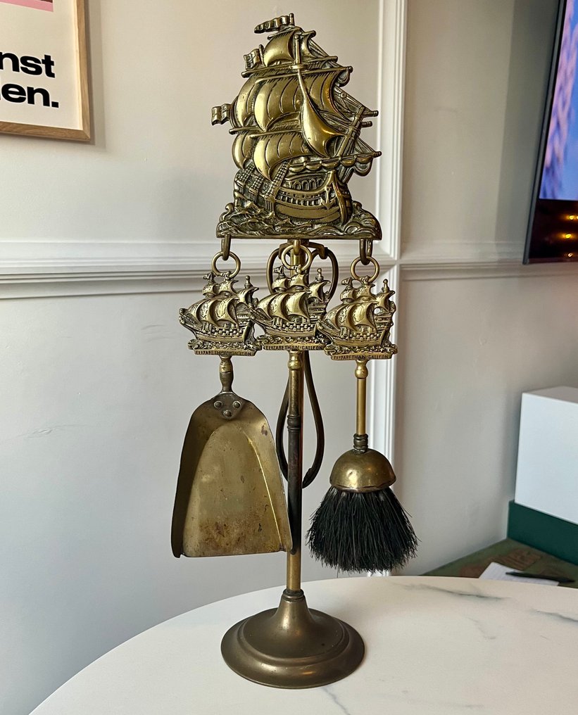 壁炉配件 - 黄铜 - 壁炉套装，帆船 #1.0