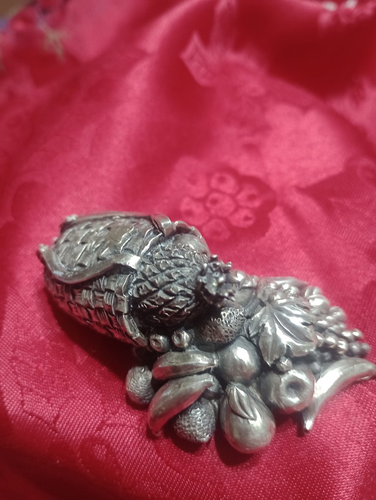 Γλυπτό, Prosperità a tavola - 0 cm - Επενδεδυμένο ασήμι #3.2