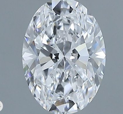 1 pcs Diamant  (Natur)  - 0.63 ct - Oval - D (farveløs) - VVS2 - Gemological Institute of America (GIA) #1.0