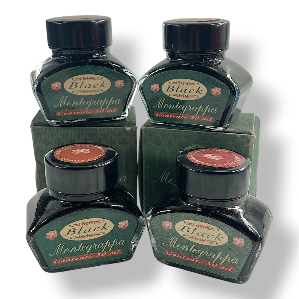 Montegrappa - 4 Vintage Foutain Pen Endorsing Ink - Sem preço de reserva - Caneta de tinta permanente #1.0