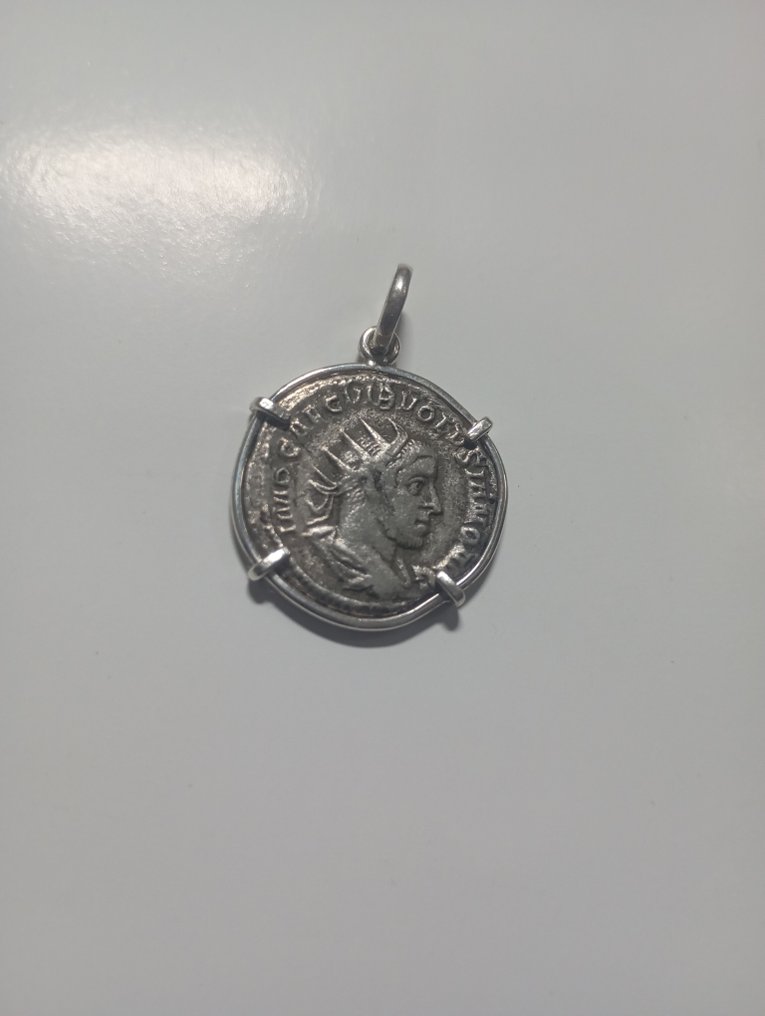 古罗马 银 硬币形吊坠 - 罗马硬币吊坠  (没有保留价) #1.0