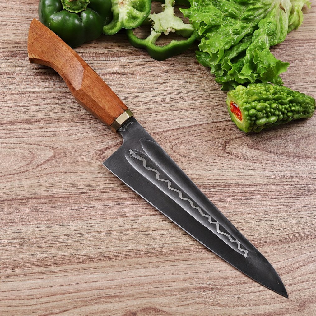 Sam Knives Handcrafted Chef’s Knife - Bordkniv - Stål, Træ - A125 #2.1