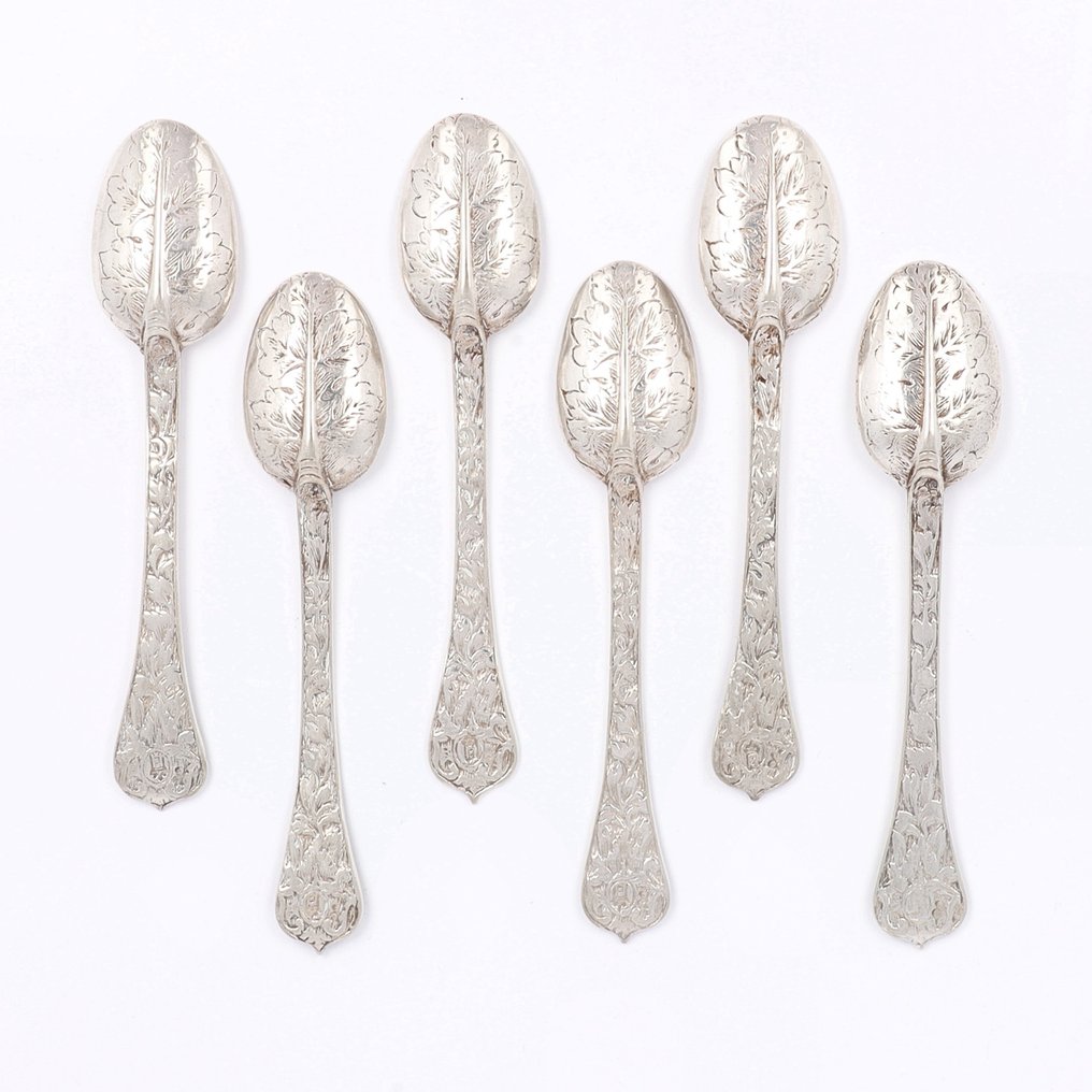 Amsterdam 1720-1730 - Colher de chá (6) - .934 prata #1.0