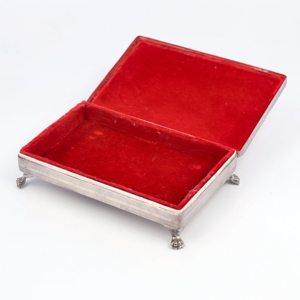 D.J. Aubert, Theelepeldoos / Juwelendoos - Κουτί - .835 silver #1.0