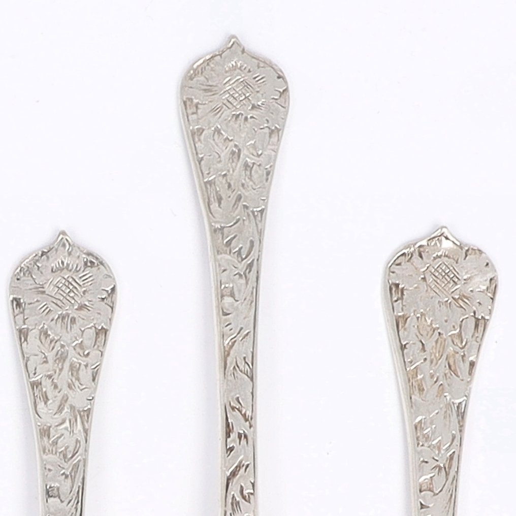 Amsterdam 1720-1730 - Colher de chá (6) - .934 prata #3.2