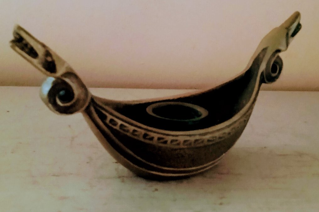 Atelier Le Verrier - 小烛烛台 - 铜绿青铜 - VIKING 烛台 参考编号632 #1.0