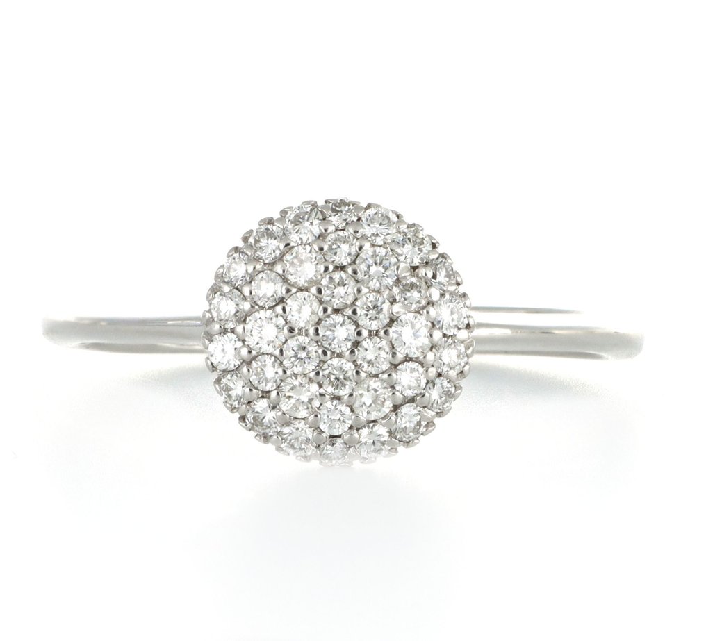 沒有保留價 - 戒指 - 18 克拉 白金 -  0.60ct. tw. 鉆石 (天然)  #1.0