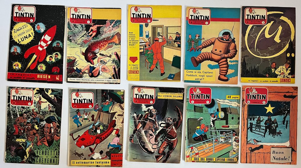 Tintin (magazine) - Version en italien - 10 περιοδικά - 1955 #1.0