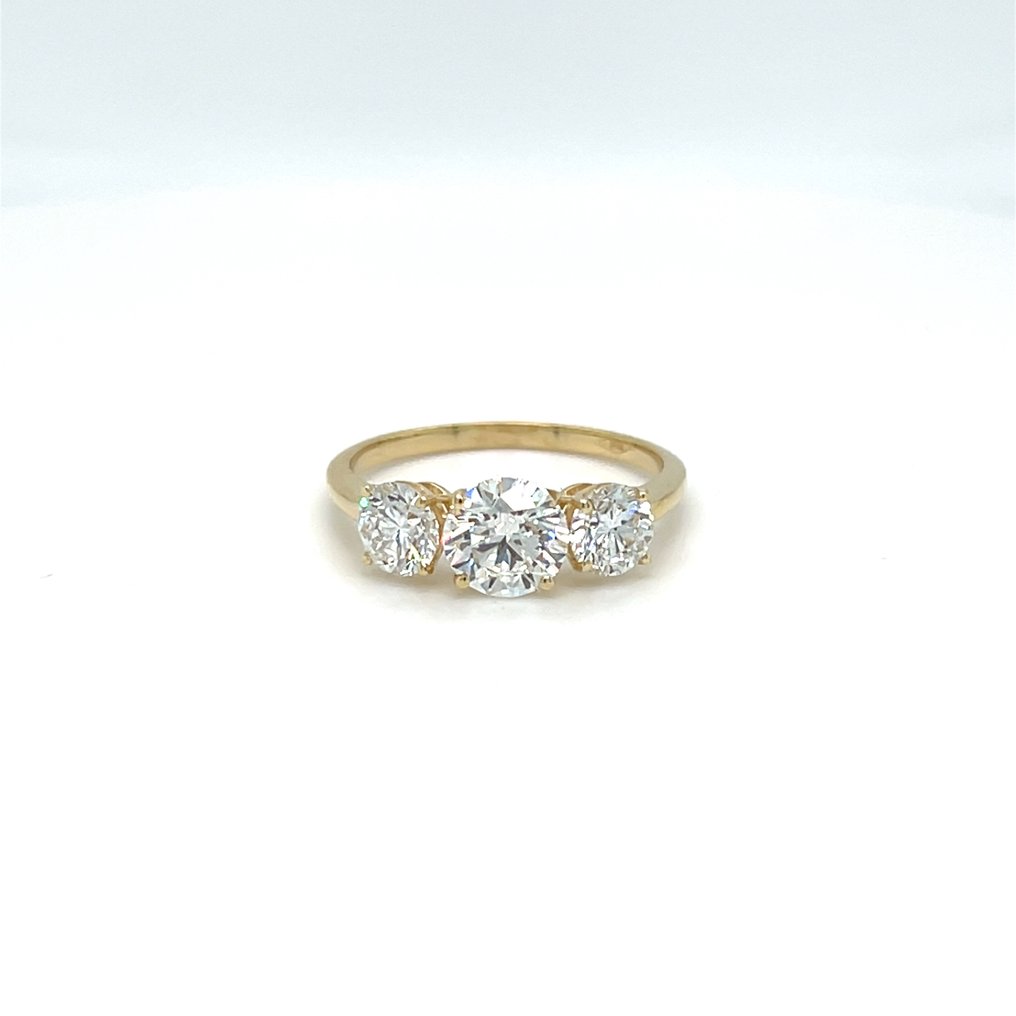 χωρίς τιμή ασφαλείας - Δαχτυλίδι - 14 καράτια Κίτρινο χρυσό -  2.04ct. tw. Διαμάντι (Εργαστηριακής καλλιέργειας) - Διαμάντι #1.0