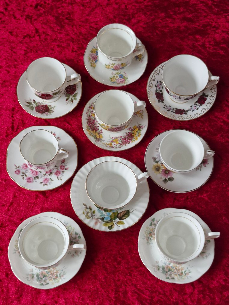 Voor 9 personen - Cup and saucer (18) - Porcelain - English cups/mugs #3.2