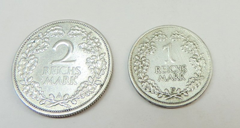 Weimar e Impero Lotto 4 monete vari tipi, metalli e anni  (没有保留价) #3.2