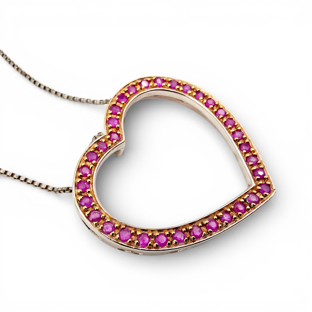 Sans prix de réserve - Collier Argent - Ruby (Certified) #4.3