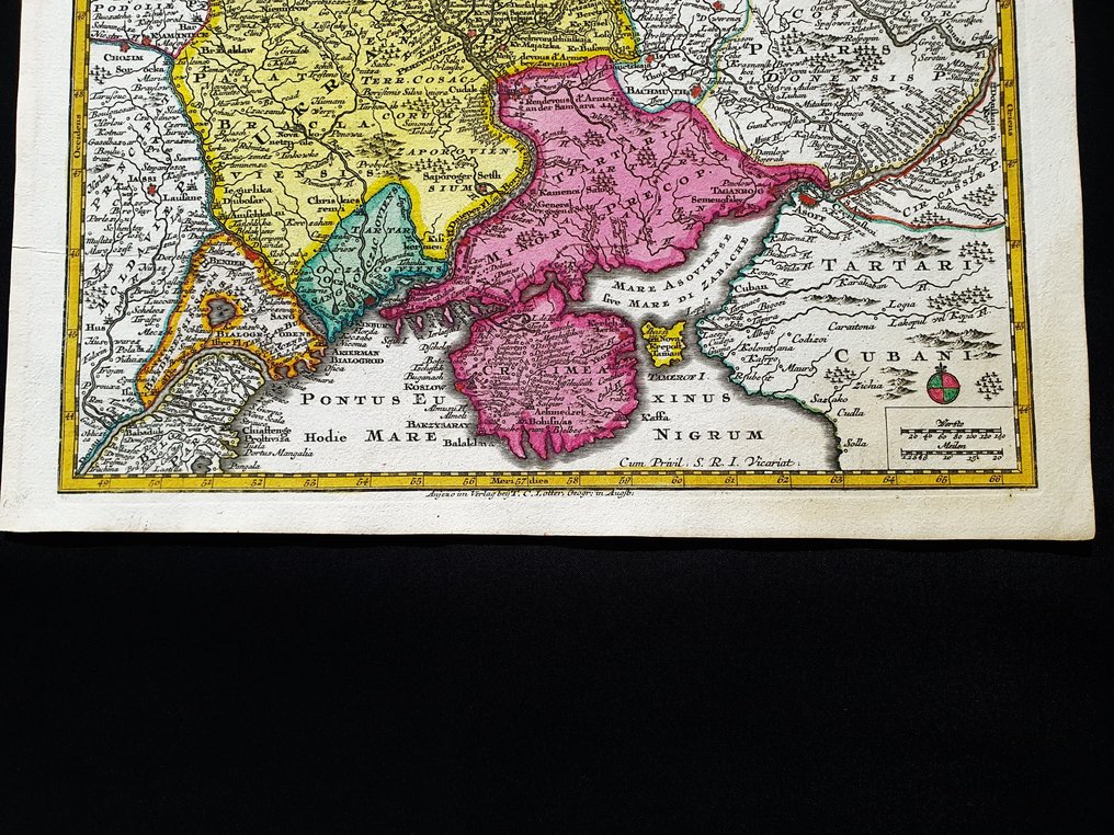 欧洲 - 东北欧 / 乌克兰 / 克里米亚 / 保加利亚 / 罗马尼亚 / 黑海 / 土耳其; Matthaus Seutter - Nova et Accurata Turcicarum et Tartaricarum Provinciorum - 1721-1750 #3.2