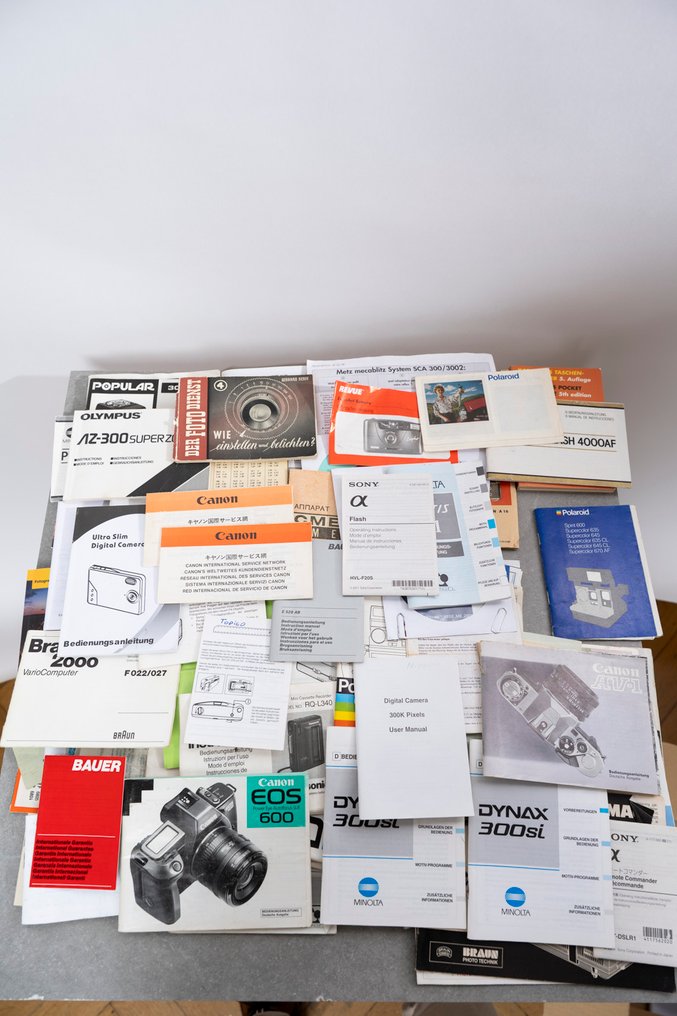 Kodak, Minolta, Pentax, Agfa, ORWO, Bauer, Polaroid, Panasonic, Canon, Bolex, Sony, Sigma, Metz, Braun, Olympus camera manuals and brochures Analogt kamera #3.2