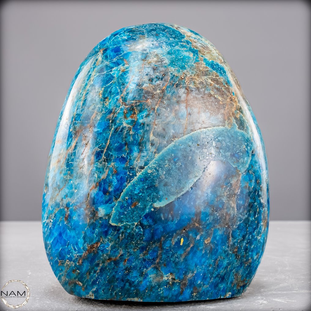 自然天蓝色磷灰石 自由形式- 1760.73 g #3.2