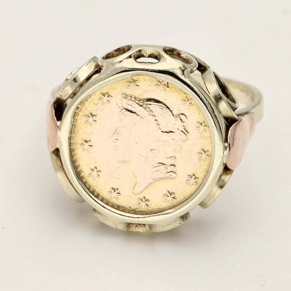 Δαχτυλίδι - 14 καράτια Κίτρινο χρυσό, Ροζ χρυσό #1.0