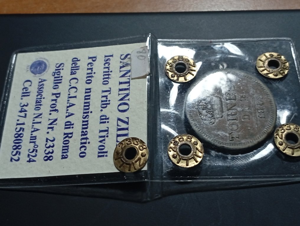 Italia, kongedømmet De to Sicilier Ferdinando II di Borbone. 2 Tornesi 1842  (Ingen reservasjonspris) #1.0